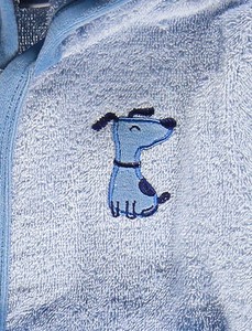 Paño de rizo suave de algodón 100%, azul cielo, cuadrado, manga larga, toallita para bebés recién nacidos, marca italiana al por mayor para exportación a granel - Product Image 2