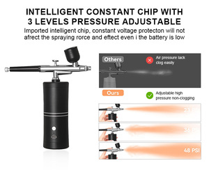 Oxy Mặt Súng phun trẻ hóa da Hydrating phun áp lực cao oxy tiêm cụ máy nén Airbrush súng - Product Image 5