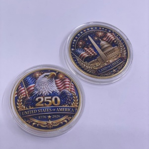 Pièce de monnaie américaine en <span class=keywords><strong>or</strong></span> Aigle américain 250e anniversaire 2026, en métal et plastique, pour cadeau souvenir - Product Image 2