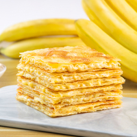 Mélange de crêpes pour petit-déjeuner au goût banane surgelé, pré-cuit, en sachet portable pour enfants