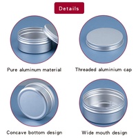 5g 10g 15g 30g 50g 60g 100g 150g conteneurs métalliques à vis pot en aluminium boîte en étain avec couvercles