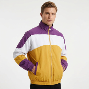 Chaqueta cortavientos para hombre con bloques de color, ligera, impermeable, unisex, para ropa informal de calle, chaqueta anorak de invierno - Product Image 1