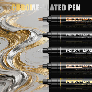 Penna Cromata in Metallo <span class=keywords><strong>per</strong></span> Riparazione Graffi, Pennarello Specchio <span class=keywords><strong>per</strong></span> Colorazione e Evidenziazione Fai-da-Te - Product Image 3
