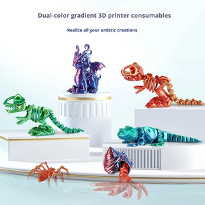 Filament d'impression 3D PLA 1,75 mm 1 kg, fournitures d'impression 3D, PLA soie bleu doré, matériau d'impression 3D, soie double couleur - Product Image 4