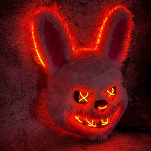 Led sáng Bunny gấu mặt nạ cho Halloween Masquerade Glowing ngụy trang Mặt nạ đạo cụ người đàn ông phụ nữ đáng sợ Thỏ mặt nạ - Product Image 3