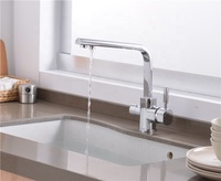 YL-660B haute qualité 3 voies en acier inoxydable filtre à eau purificateur d'eau noir robinet de cuisine