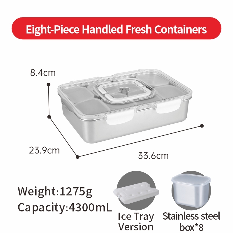Stainless Steel Box*8+Ice Tray Version-4300ml