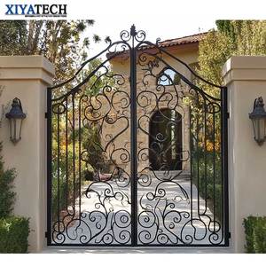 XIYATECH Puertas de entrada de hierro forjado personalizadas Estilo abierto columpio <span class=keywords><strong>automático</strong></span> para Villa Valla DE PRIVACIDAD Sistemas de diseño de puerta principal de entrada - Product Image 5
