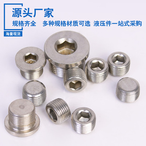 304 Stainless Steel Internal Hex Plug G1 4 M14 Oil Pipe Plug <b>Seals</b> - Product Image 2