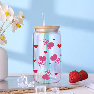 Vinilos Decorativos para Tazas de 16oz con Diseño de Carta de Amor, Adhesivos Deportivos UV DTF para Declaraciones Románticas - Product Image 1
