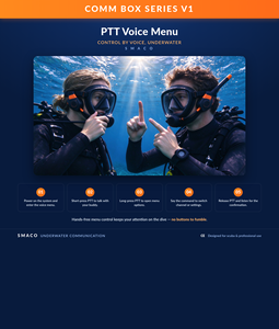 Sistema de Comunicación Subacuática Inalámbrico SMACO, Intercomunicador Ultrasónico PTT de Buceo a Prueba de Agua de 50 m para Máscara Facial Completa de Buceo - Product Image 3