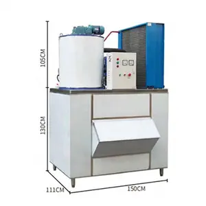 Промышленная машина для производства льдольда большой вместимости, 0,3 ~ 5 тонн в день, 500 кг, сертифицированная ресторанная розница