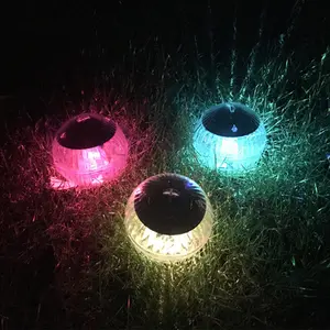 Ngoài Trời Năng Lượng Mặt Trời Powered Nổi Dưới Nước Bóng Đèn Thay Đổi Màu Sắc Hồ Bơi Đảng Night Light Yard Pond Vườn LED Disco Đèn