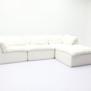 新しいデザインクラウドChaiseモジュラーラウンジコーナー断面ソファセットL字型圧縮生地チェスターフィールドアパート用スポンジ - Product Image 1