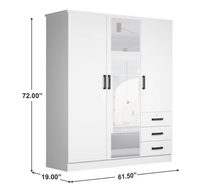 Armoire en bois moderne sur mesure à prix abordable avec portes coulissantes - Rangement gain de place pour chambre à coucher