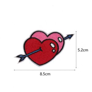 Iron on Embroidered Cupid's Arrow Heart Valentine Patches for Clothes Bag Decoration - Product Image 4