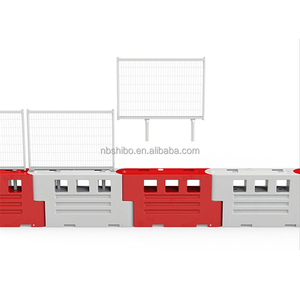 Barriera di plastica riempita d'acqua di sicurezza Standard stradale barriera di avvertimento con rete e pannelli di accaparramento barricata di isolamento pedonale - Product Image 5