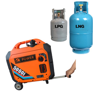 Générateur double carburant (essence et gaz) silencieux 5,5 kW 6 kW 6 kVA portable à démarrage automatique personnalisé 004-007, sortie à onde sinusoïdale pure, stable et propre - Product Image 4