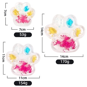 Hot-Selling High-Value Crystal Squeeze Toy Cross-Border Glitter Aurora Cat Paw Flashing Plastic Dumpling Stress Relief Unisex 14 - Product Image 6