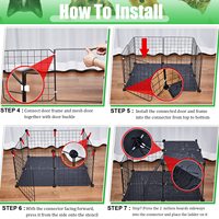 Parc pour animaux de compagnie en fil métallique à assembler soi-même, clôture multi-niveaux détachable pour chat, chaton, chiot, lapin et petits animaux d'intérieur