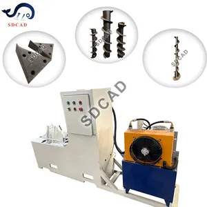 SDCAD Helical Spiral Blade Screw Conveyor Flight Bending Hydraulic Press Cold Rolling Forming Qualified Machine