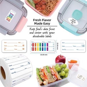 Étiquettes adhésives en papier thermique direct de taille personnalisée 3\"X1\", solubles dans l'eau, multi-usages pour le jour, la semaine, les collations, la mise en conserve - Product Image 4