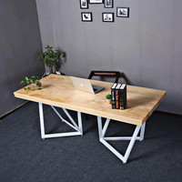 Muebles de oficina de estilo americano, de conferencias de mesa y silla tira larga de madera maciza, escritorio de oficina de estilo industrial creativo