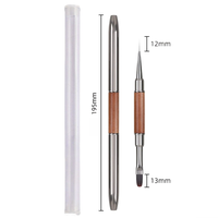 2025 élégant double tête constructeur Gel brosse ovale rond Premium brun bois de santal poignée Liner brosse Nail Art pour les longues lignes