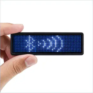 LINLI USB Rechargeable Programmed Message LED Name Badge LED Name Tag Led Display Badge