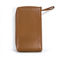 Sac de voyage familial en cuir PU imperméable personnalisé en gros, porte-cartes multiple, portefeuille pour documents de voyage avec emplacement pour stylo