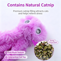 Jouet pour chat en peluche pieuvre avec herbe à chat, jouet interactif doux pour chaton, jouets à mâcher moelleux et froissés pour chats d'intérieur, 3 couleurs disponibles