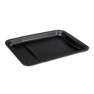 Bandeja para hornear de placa extensible Universal de línea metálica negra 34,5-52cm para herramientas para hornear y repostería - Product Image 1