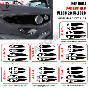 Panel Pintu Interior Mobil Serat Karbon Asli untuk Benz C-Class W205 GLC X253 2014-2020 Stiker Trim Pintu Perekat Sendiri - Product Image 1