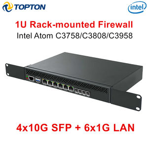 Mini PC Topton 1U para Montaje en Rack, Intel Atom C3758 C3808 C3958, 4*10G SFP, 6*1G LAN, DDR4, NVMe, pfSense, OPNsense, Servidor NAS - Product Image 2