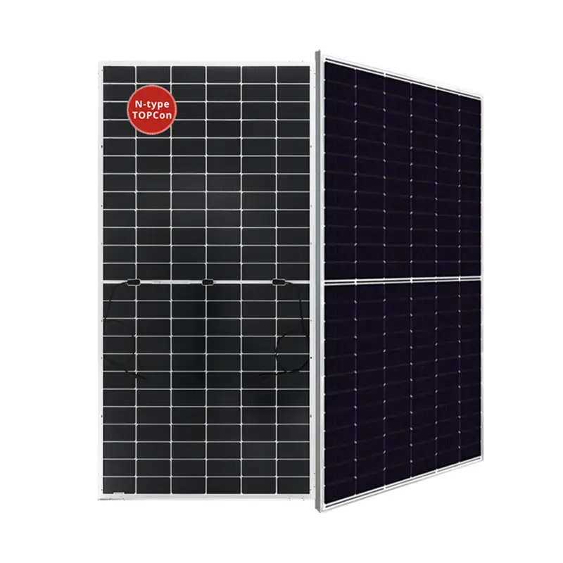 Prix d'usine canadien Plaque solaire TOPCon Panneau solaire bifacial de type N 635 watts