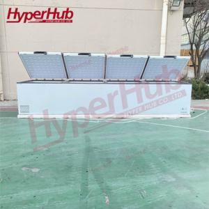 Congélateur coffre polyvalent commercial à 4 portes à ouverture par le haut Ventilateur de refroidissement direct à température unique Réfrigérateur fiable - Product Image 1