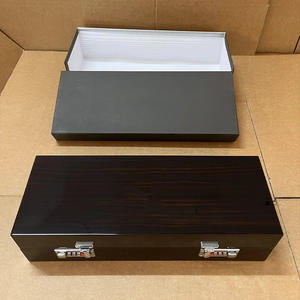 Estuche para Relojes de Fábrica, Caja de Madera Negra para 5 Relojes de Mujer y Hombre, Organizador con Almohadillas de Cuero, Caja de Viaje Portátil - Product Image 6