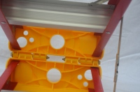 Échelle télescopique à 4 marches en fibre de verre FRP isolée haute tension, moderne, pour extérieur, pliable, portable, conforme aux normes EN131 et ANSI