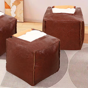 Leather <b>Storage</b> Ottoman With Seat Function For Home Use Multipurpose <b>Stool</b> For Clothing And Accessories - Product Image 2