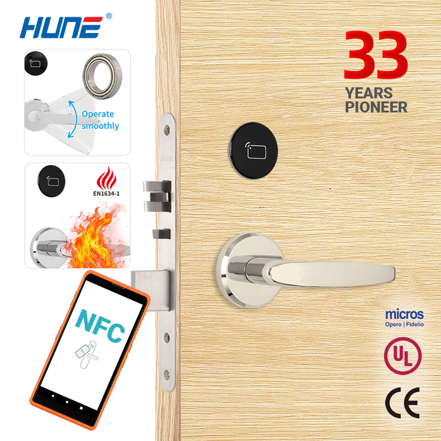 HUNE Hotel Door Lock Fireproof Digital Flameproof Split Design Electronic Smart Door RFID Electric Waterproof Hotel Lock