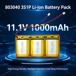 803040 3S Lipo Battery 11.1V 1000mAh LP803040 3S1P Lithium Ion Battery 11.1Wh 12V Li-Ion Battery Pack with PCB - Product Image 2