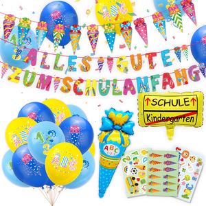 Decoración para Fiesta Escolar Alemana, Globos, Pancartas, Dulces, Confeti, Artículos para Celebración <span class=keywords><strong>de</strong></span> Regreso a Clases para Niñas - Product Image 2