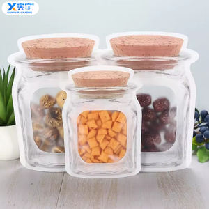 Bolsa de Plástico PE de Grado Alimenticio Personalizada y Colorida, Bolsa de Mylar a Prueba de Humedad con Ventana Mate para Almacenamiento de Alimentos, Dulces, Granos Secos - Product Image 1