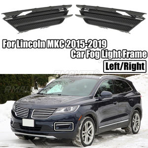 Couvre-cadre de phare antibrouillard pour Lincoln MKC 2015-2019, pare-chocs avant, grille DRL, accessoires pour trous de phares, noir, gauche et droite - Product Image 1