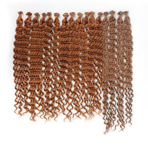 Extensions de cheveux brésiliens bouclés à pointe plate pré-collée, cheveux Remy pleine longueur avec pointe en kératine - Product Image 2