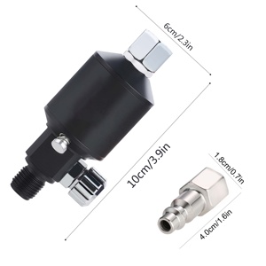 Porphis đen súng phun điều chỉnh và <span class=keywords><strong>mini</strong></span> súng phun Bộ lọc không khí súng phun điều chỉnh đo & in-line bẫy nước công cụ lọc - Product Image 2