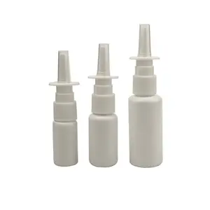 White PE plastic squeeze medical nasal wash spray bottle 5ml 10ml 15ml 20ml 30ml Supplier