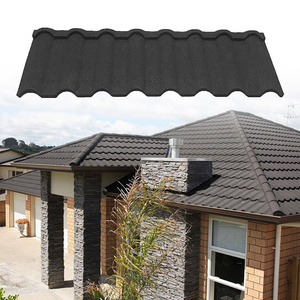 Chống corrosin thời tiết Milano phong cách gạch 0.2mm màu đen đỏ màu đá tráng kim loại mái ngói để liberia - Product Image 6