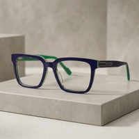 Dernières lunettes optiques unisexes à monture carrée en acétate de mode classique personnalisées pour l'utilisation d'ordinateurs à impression diamant