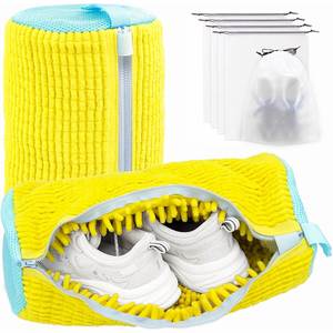 Sac à linge pour chaussures en chenille durable et réutilisable de 270 g avec fermeture éclair pour machine à laver et sèche-linge - Product Image 1